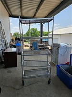 Metal Kitchen / cooler rack on wheels