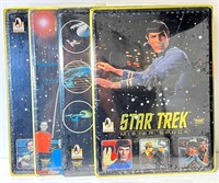 4 Vintage Star Trek Team Metal Plaques