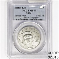 2004 US 1oz. Platinum $100 Statue Lib PCGS MS69