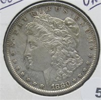 1880-S UNC Morgan Silver Dollar.