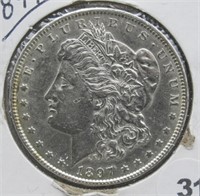 1897 Morgan Silver Dollar.
