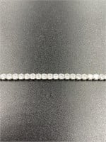 33.60 TCW White Sapphire Tennis Bracelet S925