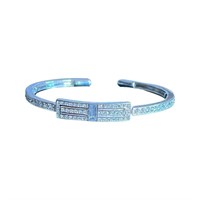 Platinum Art Deco Diamond Bangle Bracelet