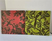 Set of Two Canvas Decor 12x12