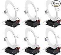 Sunco 6 Pack 6 Inch Ultra Thin LED Recessed