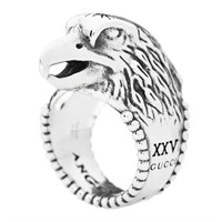 Gucci Sterling Silver L Eagle Ring