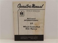 Manual - McCormick 37 Wheel-Controlled Disk Harro