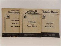 Manuals - McCormick Model 20C, No 32 Mower, No 26