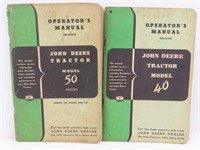 Operators Manuals (John Deere 50, 40 Tractors)