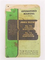 John Deere Manual (No 72, 74 Ensilage Harvester)