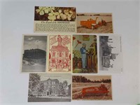 Postcards (Dogwood, Rumely, Harvesting Wheat)
