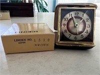 Linden Japan 1530 brown clock one day alarm clock