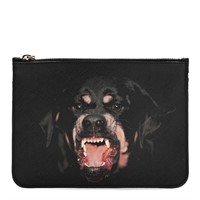 Givenchy Textured Coated Canvas Rottweiler Pouch