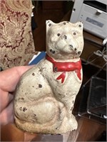 Old cast iron cat coin bank