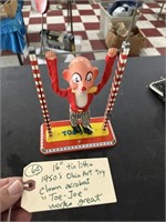1950s toy clown acrobat Toe Joe 16" works great