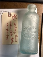 Rare Whitney Texas hutchinson soda bottle ca1900