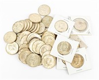 Coin 48 90% Silver Kennedy Half Dollars XF-AU