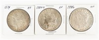 Coin 3 Morgan Silver Dollars XF