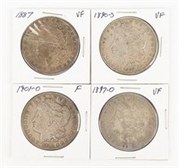 Coin 4 Morgan Silver Dollars F-VF