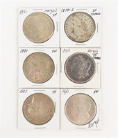 Coin 6 Morgan Silver Dollars XF