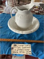 CP&Co Crown pottery antique 16" bowl & pitcher