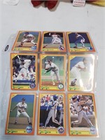 Group of six baseball cards