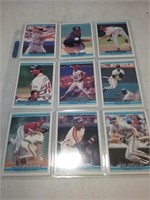 Group of nine various baseball cards