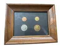 Confederate States Coins in Frame
