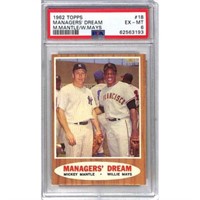 1962 Topps Managers Dream Mantle/mays Psa 6