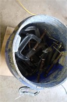 Barrel of Miscellaneous Clamps