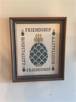 Friendship hospitality cross stitch