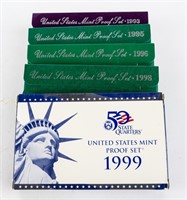 Coin US Mints Proof Sets(5) of 1990's