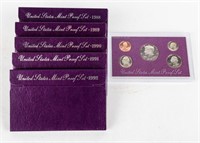 Coin US Mints 1988 to 1992 Proof Sets(5)