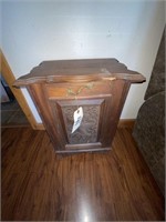 Magazine Cabinet w/Carved Front 17"L x 12"W