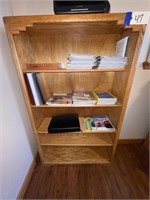 Wood Book Shelf 36"L x 12"W x 60"H