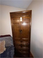 Wood Cabinet 2-Doors & 3 Drawers 28"L x 19"W x 78"
