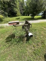 Yard Art Mailbox Stand - Rough Cut Saw