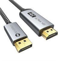 4K DisplayPort to HDMI Cable WARRKY 6FT