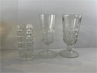 Crystal Glass Vase, France & Vintage Glasses