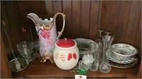 Clear Glass Vase Pitcher, Etc