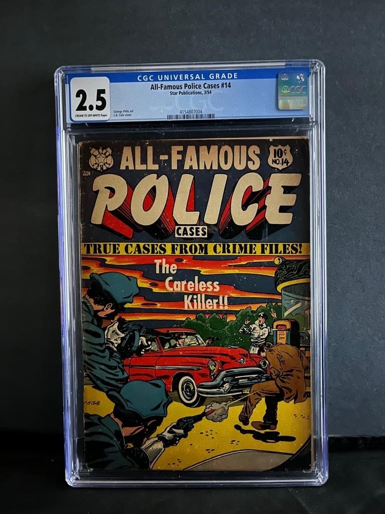 All Famous Police Cases 14 CGC 2.5 L.B. Cole Art