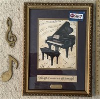 FRAMED PIANO PRINT by H.S. NORDBY