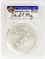 Coin 2017 Silver Eagle PCGS MS70 Signed
