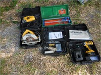 Lot-5 Power Tools w/Cases