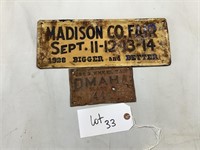 Lot of 2 Antique Signs