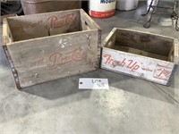 Antique Wooden Pop Boxes