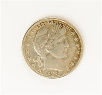 Coin 1913-D Barber Half Dollar-XF
