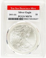 Coin 2011(S) Silver Eagle PCGS MS70
