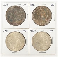 Coin 4 Morgan Silver Dollars AU