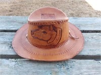 Leather Western Cowboy Hat